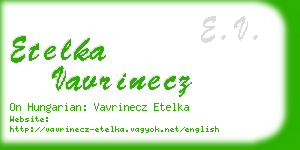 etelka vavrinecz business card